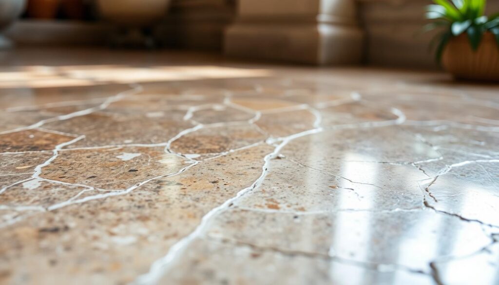 A well-lit, high-resolution photograph showcasing the professional stone cleaning services of Trodatec. The image depicts a close-up view of a freshly cleaned natural stone surface, its once-weathered exterior now gleaming with a renewed vibrancy. Intricate patterns and textures of the stone are highlighted, with a soft, diffused lighting creating a sense of depth and dimension. The foreground is in sharp focus, drawing the viewer's attention to the exceptional quality of the cleaning work. The background is gently blurred, creating a sense of depth and emphasizing the main subject. The overall mood is one of meticulous attention to detail and a commitment to restoring the natural beauty of stone.