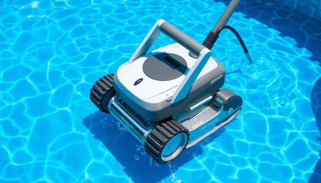 Ein Bild von modernen Reinigungsgeräten für den Poolbereich