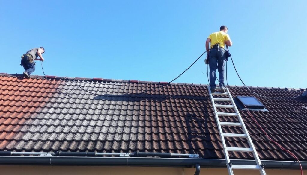 Eine professionelle Dachreinigung in Düsseldorf