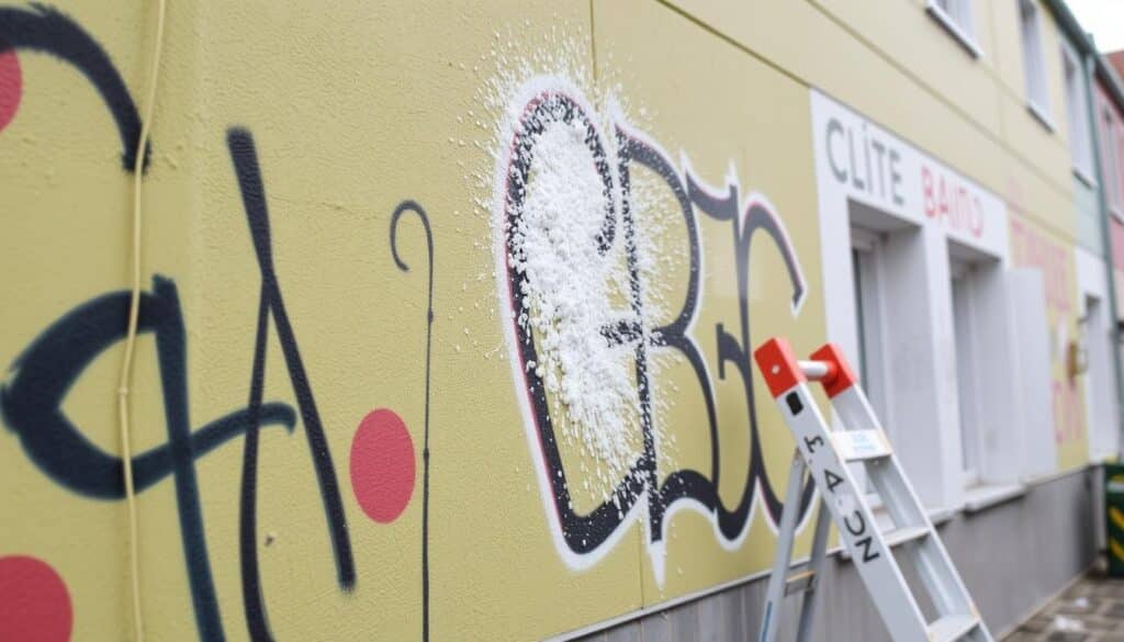 Graffitientfernung und Schutzbeschichtung für Fassaden