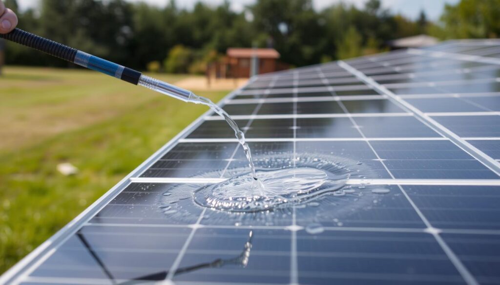 Reinigung von Solaranlagen mit entmineralisiertem Wasser