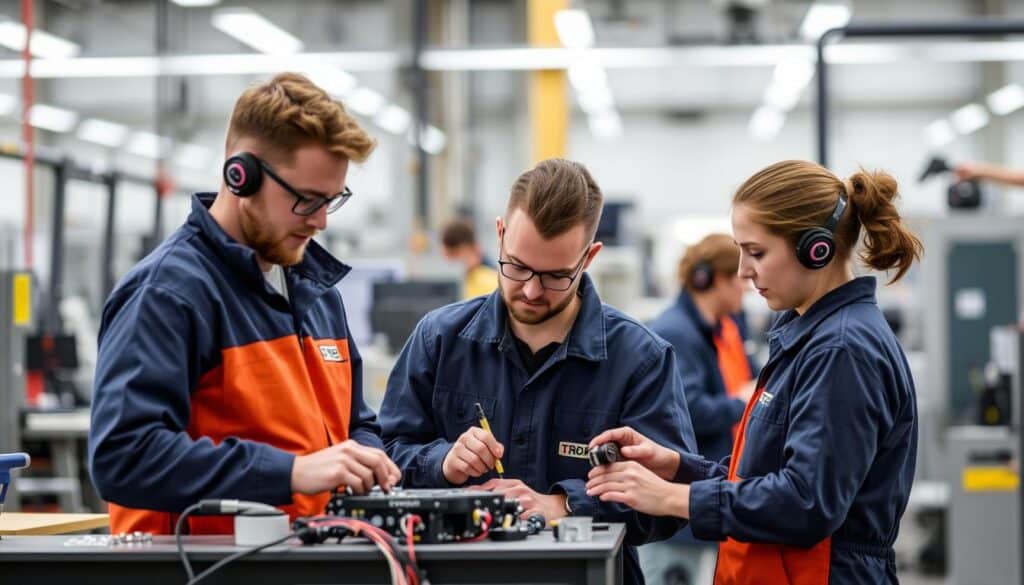 Ein Bild von TRODATEC-Mitarbeitern bei der Arbeit