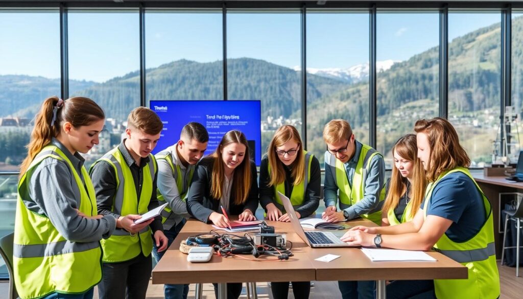 Ein Bild von TRODATEC-Teams bei der Arbeit in Deutschland und der Schweiz