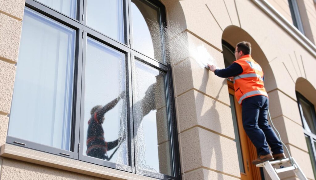 Eine professionelle Fassadenreinigung durch TRODATEC