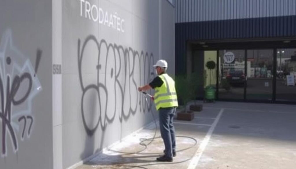 Graffitientfernung Prozess bei TRODATEC