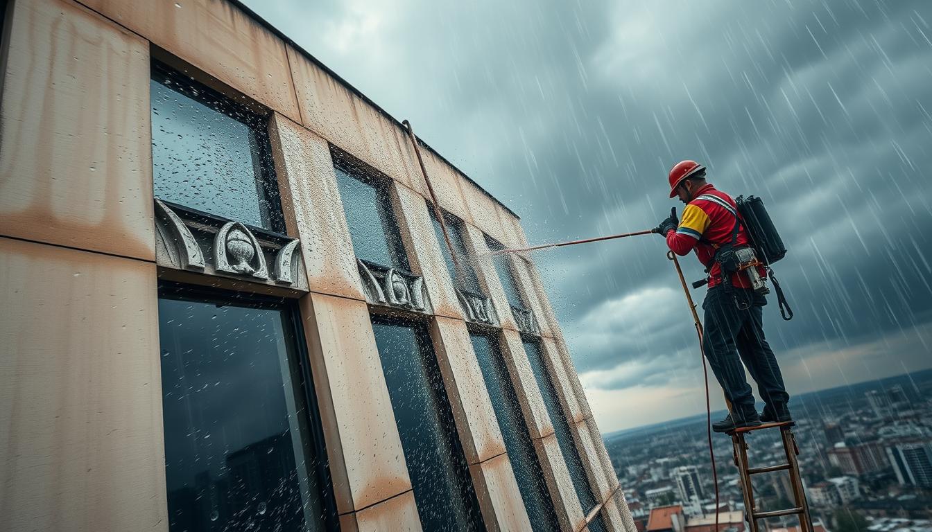 Klimawandel & Fassade: Wie extreme Wetter Reinigung beeinflusst.