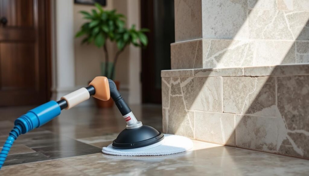 Reinigung von Steinflächen