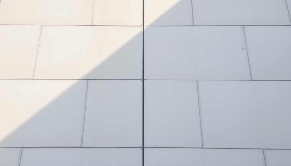 Ein Bild von einer sauberen Betonfassade nach der Reinigung