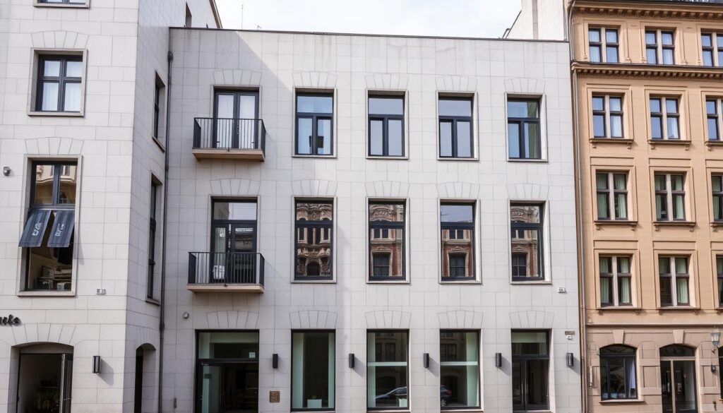 Image: Eine saubere Betonfassade in Augsburg