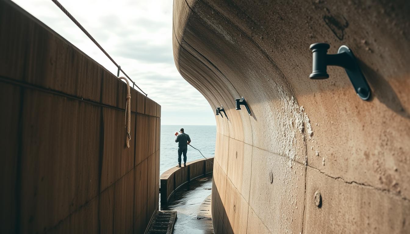 gründliche reinigung von maritimen fassaden