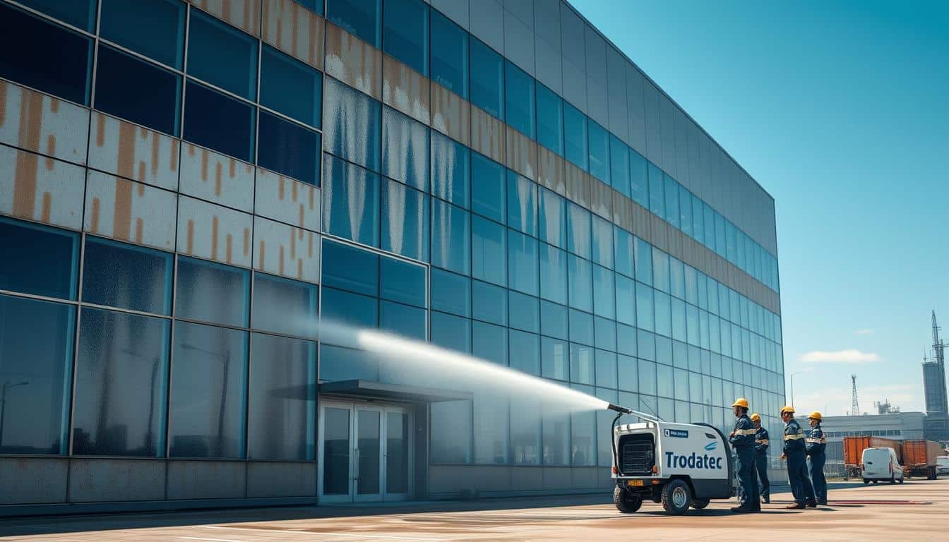professionelle fassadenreinigung für Lagerhallen